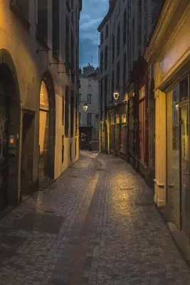 Photo d'un centre ville historique
